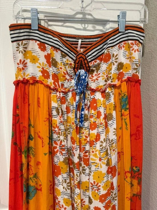 Free People Patchwork Boho Maxi Dress XS - Picture 4 of 5